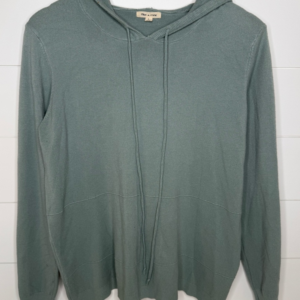 Tea n Rose Sage Green Womens Sweater Hoodie